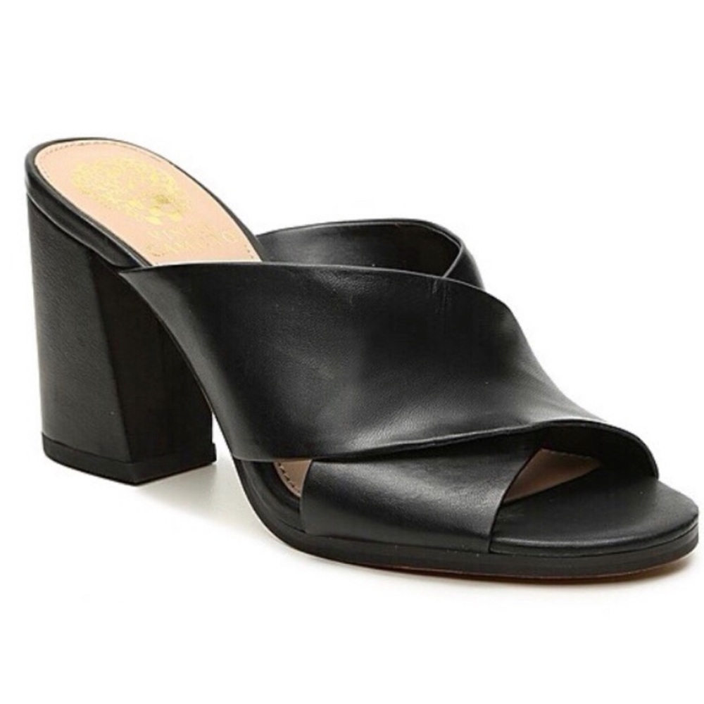 Vince Camuto Leather Block Heel
